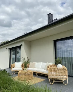 Beliani 4-Istuttava Ulkosohvaryhma Rottinki Luonnonvari Dolcedo/Limni Best Sale