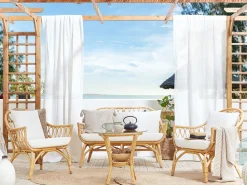 Beliani 4-Istuttava Ulkosohvaryhma Rottinki Luonnonvari Sibari Outlet