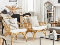 Beliani 4-Istuttava Ulkosohvaryhma Rottinki Luonnonvari Sibari Outlet