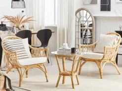 Beliani 4-Istuttava Ulkosohvaryhma Rottinki Luonnonvari Sibari Outlet