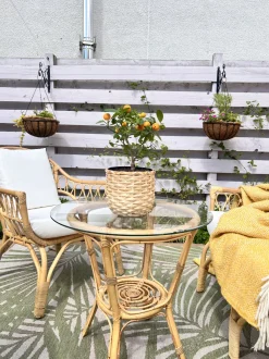 Beliani 4-Istuttava Ulkosohvaryhma Rottinki Luonnonvari Sibari Outlet