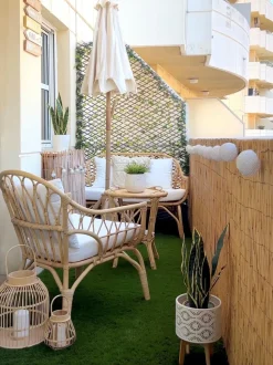 Beliani 4-Istuttava Ulkosohvaryhma Rottinki Luonnonvari Sibari Outlet