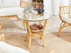 Beliani 4-Istuttava Ulkosohvaryhma Rottinki Luonnonvari Sibari Outlet