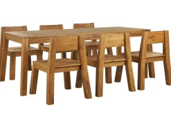 Beliani 6-Istuttava Vaalea Akaasiapuinen Ulkoruokailuryhma Tuoleilla Livorno Cheap