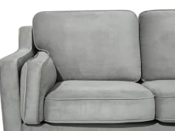 Beliani 2-Istuttava Vaaleanharmaa Samettisohva Lokka Best Sale