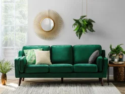 Beliani 3-Istuttava Vihrea Sohva Lokka Flash Sale