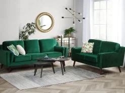 Beliani 3-Istuttava Vihrea Sohva Lokka Flash Sale