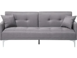 Beliani 3-Istuttava Vuodesohva Kangas Harmaa Lucan Discount