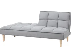 Beliani 3-Istuttava Vuodesohva Kangas Vaaleanharmaa Siljan Clearance