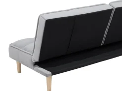 Beliani 3-Istuttava Vuodesohva Kangas Vaaleanharmaa Siljan Clearance