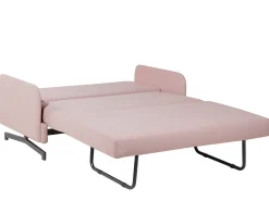 Beliani 2-Istuttava Vuodesohva Kangas Vaaleanpunainen Belfast Clearance