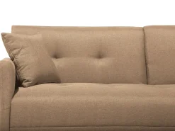 Beliani 3-Istuttava Vuodesohva Kangas Beige Lucan Fashion