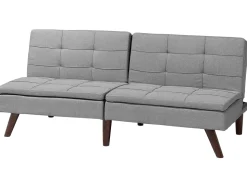 Beliani 3-Istuttava Vuodesohva Kangas Vaaleanharmaa Ronne Online