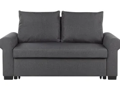 Beliani 2-Istuttava Vuodesohva Kangas Tummanharmaa Silda Cheap