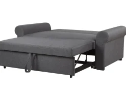Beliani 2-Istuttava Vuodesohva Kangas Tummanharmaa Silda Cheap