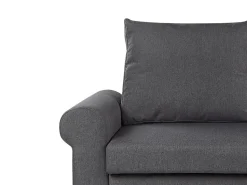 Beliani 2-Istuttava Vuodesohva Kangas Tummanharmaa Silda Cheap