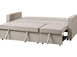 Beliani 3-Istuttava Vuodesohva Kangas Beige Glomma Cheap