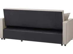 Beliani 3-Istuttava Vuodesohva Kangas Beige Glomma Cheap