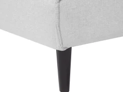 Beliani 3-Istuttava Vuodesohva Kangas Vaaleanharmaa Visby Cheap