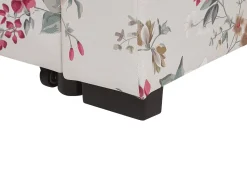 Beliani 2-Istuttava Vuodesohva Kangas Vaaleanharmaa Kukkakuvio Silda Best