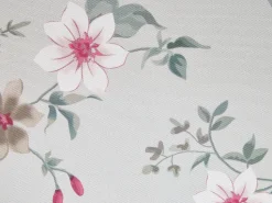 Beliani 2-Istuttava Vuodesohva Kangas Vaaleanharmaa Kukkakuvio Silda Best