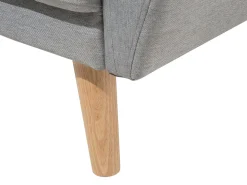 Beliani 2-Istuttava Vuodesohva Kangas Vaaleanharmaa Florli Sale