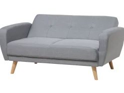 Beliani 2-Istuttava Vuodesohva Kangas Vaaleanharmaa Florli Sale