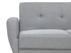 Beliani 2-Istuttava Vuodesohva Kangas Vaaleanharmaa Florli Sale