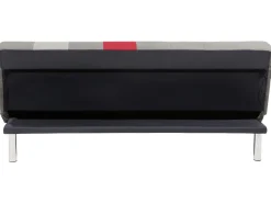 Beliani 3-Istuttava Vuodesohva Kangas Harmaa/Punainen Tilkkukuvio Olsker Hot