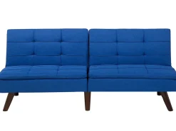 Beliani 3-Istuttava Vuodesohva Kangas Laivastonsininen Ronne Store