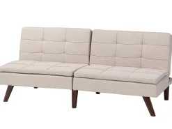 Beliani 3-Istuttava Vuodesohva Kangas Beige Ronne Shop