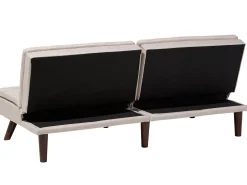 Beliani 3-Istuttava Vuodesohva Kangas Beige Ronne Shop