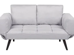 Beliani 2-Istuttava Vuodesohva Kangas Vaaleanharmaa Brekke Outlet