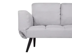 Beliani 2-Istuttava Vuodesohva Kangas Vaaleanharmaa Brekke Outlet