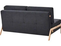 Beliani 2-Istuttava Vuodesohva Kangas Musta Edland Online