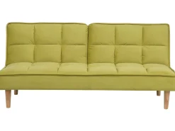 Beliani 3-Istuttava Vuodesohva Kangas Vihrea Siljan Clearance