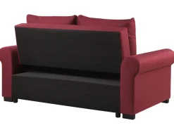 Beliani 2-Istuttava Vuodesohva Kangas Burgundinpunainen Silda Fashion
