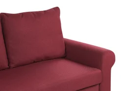 Beliani 2-Istuttava Vuodesohva Kangas Burgundinpunainen Silda Fashion