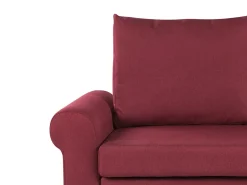 Beliani 2-Istuttava Vuodesohva Kangas Burgundinpunainen Silda Fashion