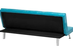 Beliani 3-Istuttava Vuodesohva Kangas Sininen Hasle Best