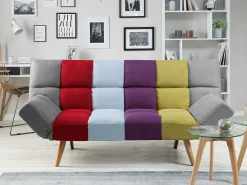 Beliani 3-Istuttava Vuodesohva Kangas Monivarinen Ingaro Cheap