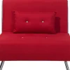 Beliani 1-Istuttava Vuodesohva Kangas Punainen Farris Store