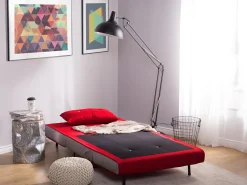 Beliani 1-Istuttava Vuodesohva Kangas Punainen Farris Store