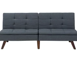 Beliani 3-Istuttava Vuodesohva Kangas Harmaa Ronne Outlet