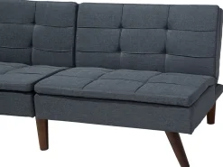 Beliani 3-Istuttava Vuodesohva Kangas Harmaa Ronne Outlet