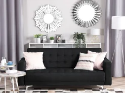 Beliani 3-Istuttava Vuodesohva Kangas Grafiitinharmaa Aberdeen Shop