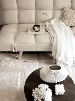 Beliani 3-Istuttava Vuodesohva Kangas Beige Ingaro Best Sale