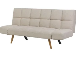 Beliani 3-Istuttava Vuodesohva Kangas Beige Ingaro Best Sale