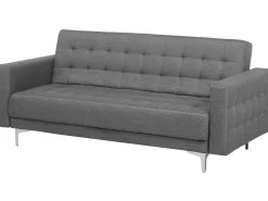 Beliani 3-Istuttava Vuodesohva Kangas Vaaleanharmaa Aberdeen Online