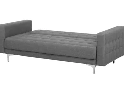 Beliani 3-Istuttava Vuodesohva Kangas Vaaleanharmaa Aberdeen Online